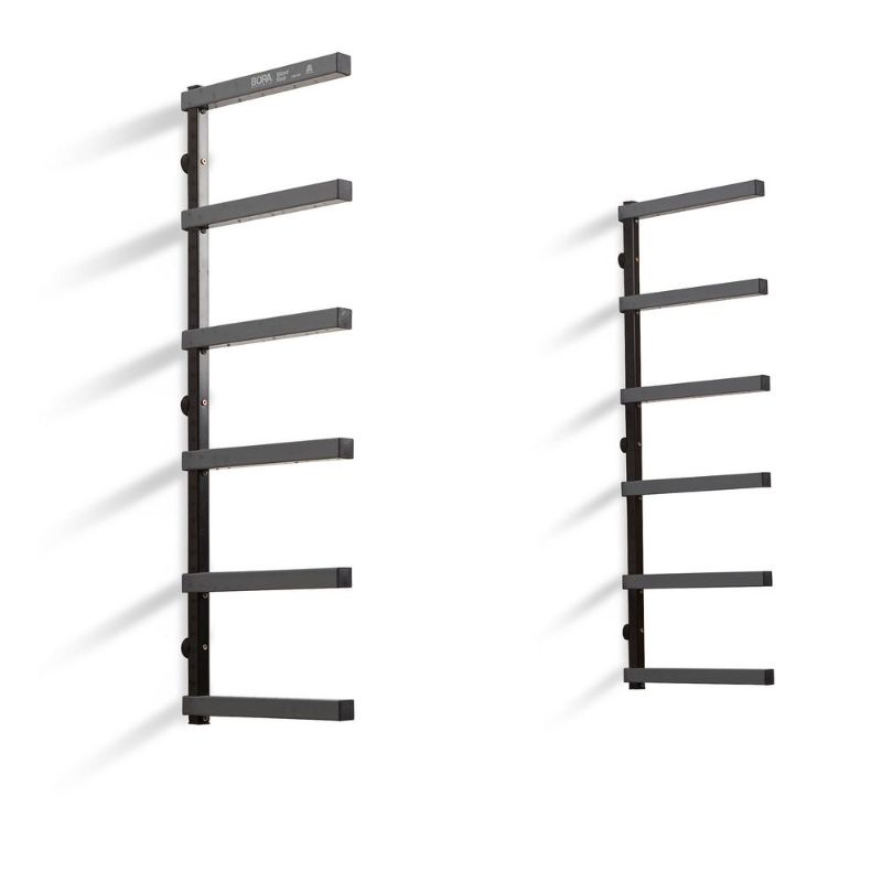 Photo 1 of Bora Portamate Bora Wood Rack 6 Tier Wall Mounted Gray/black