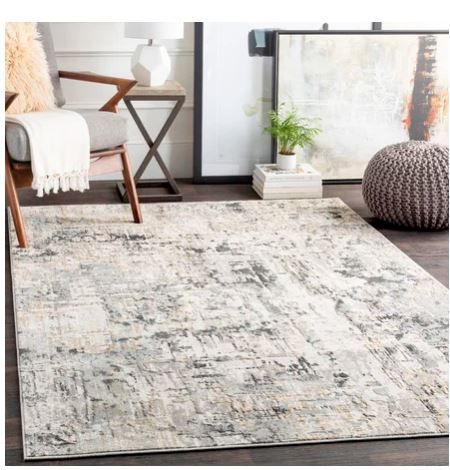 Photo 1 of 6'7" x 9' Maddux Area Rug in Charcoal 