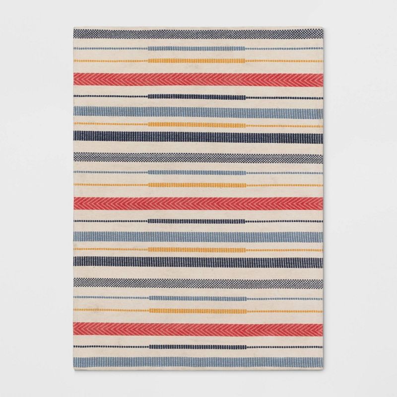 Photo 1 of 4'x5.6' Striped Rug - Pillowfort