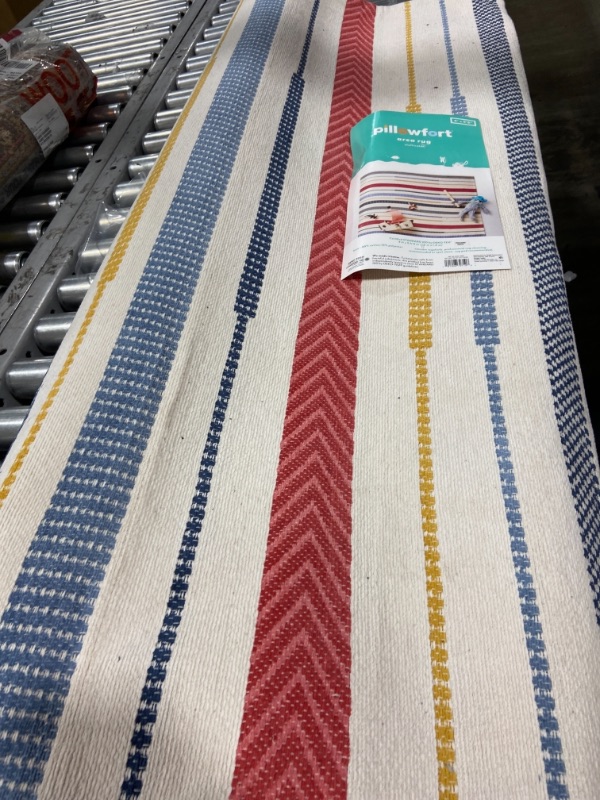 Photo 2 of 4'x5.6' Striped Rug - Pillowfort