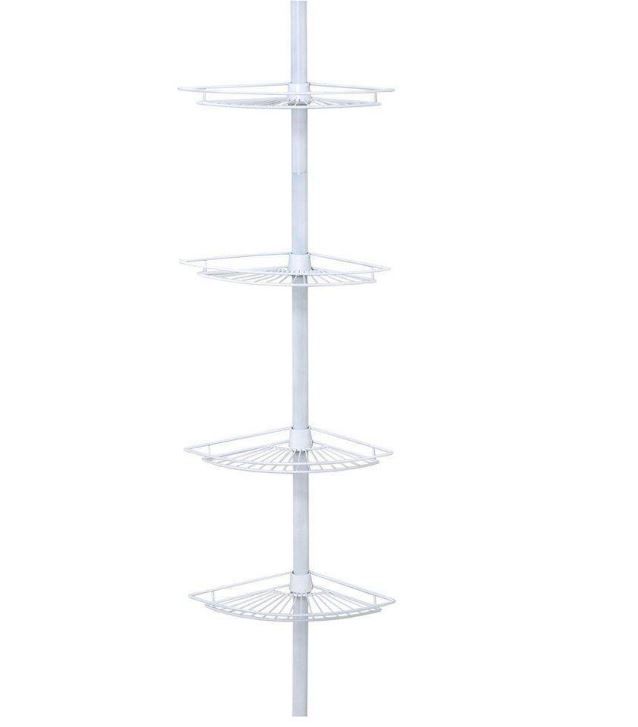 Photo 1 of 4-Tier Wire Pole Caddy in White