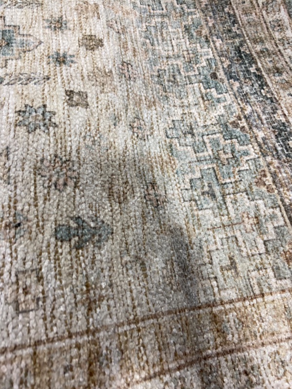 Photo 2 of 3'x5' Light Distressed Diamond Persian Style Rug Neutral