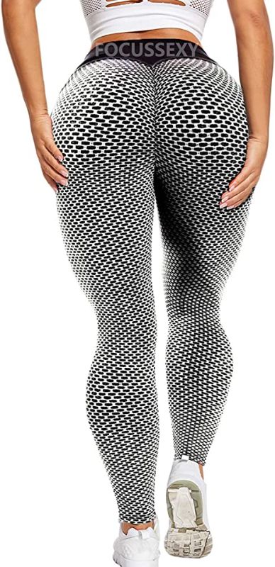 Photo 1 of FOCUSSEXY Women High Waist Butt Lifting Yoga Pants Tummy Control Scrunch Booty Leggings Anti Cellulite Workout Tights, size L