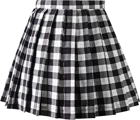 Photo 1 of Aeslech Women's Flannel Skirt High Waist Pleated Tennis Skirt School Uniform, size 12