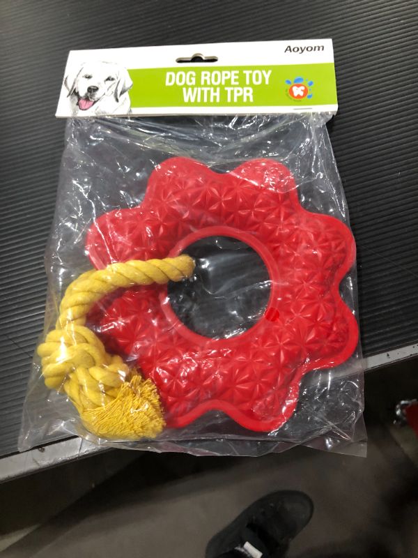 Photo 1 of dog rope toy with tpr "aoyom"