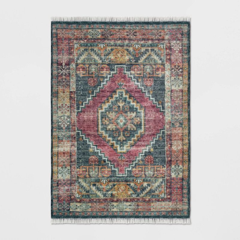 Photo 1 of 7'X10' Spartea Floral Woven Area Rug Green - Opalhouse , Size: 7'X10'
