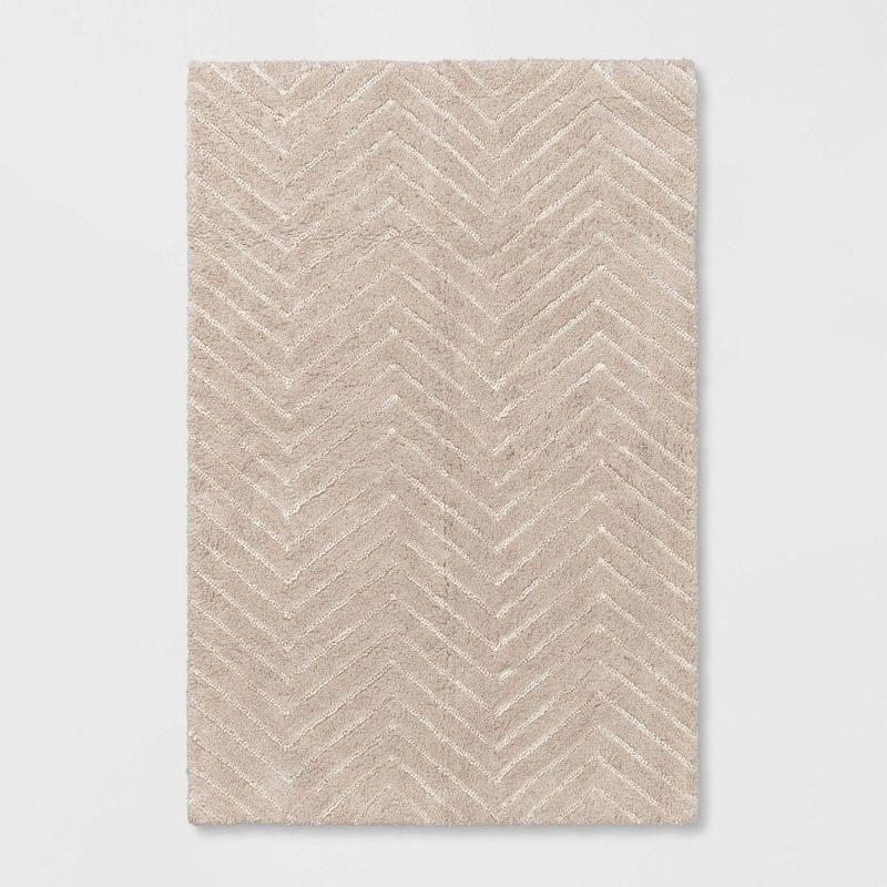 Photo 1 of 4'x6' Tufted Cotton Chevron Rug - Pillowfort™
