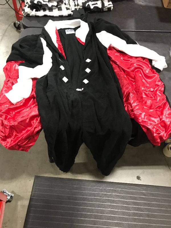 Photo 2 of Dracula Vampire One Piece - Plush Adult Halloween Costume Jumpsuit by FUNZIEZ! 