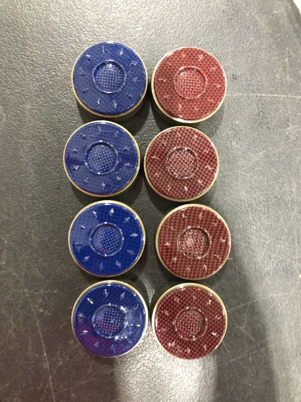 Photo 2 of TORPSPORTS Shuffleboard Pucks 2-5/16"(58mm),Set of 8(Red&Blue)