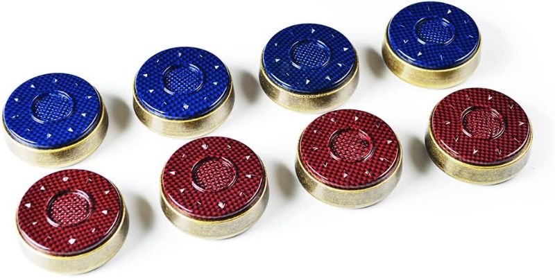 Photo 1 of TORPSPORTS Shuffleboard Pucks 2-5/16"(58mm),Set of 8(Red&Blue)