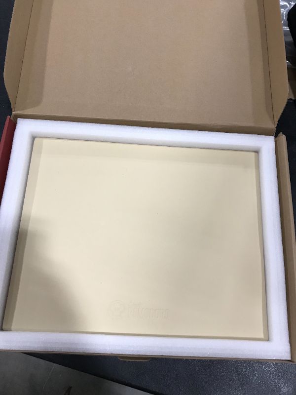 Photo 1 of Chef Pomodoro Pizza Stone For Grill and Oven, Rectangular Natural Baking Stone for Ovens and Grills, Square Pizza Cooking Stone for Pizza and Bread - 15" x 12"