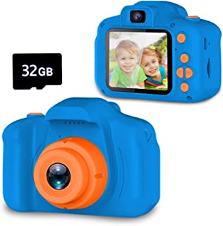 Photo 1 of Seckton Upgrade Kids Selfie Camera, Christmas Birthday Gifts for Boys Age 3-9, HD Digital Video Cameras for Toddler, Portable Toy for 3 4 5 6 7 8 Year Old Boy with 32GB SD Card-Navy Blue
