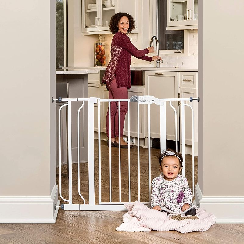 Photo 1 of Regalo Easy Step Extra Wide Baby Gate, Includes 4-Inch and 4-Inch Extension Kits, 