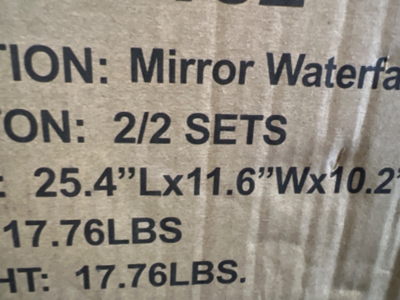 Photo 4 of Alpine Corporation MLT102 Mirror Waterfall Fountain with Stones and Light, 72 Inch Tall, Silver ONLY BOX 2 MISSING BOX 1 
