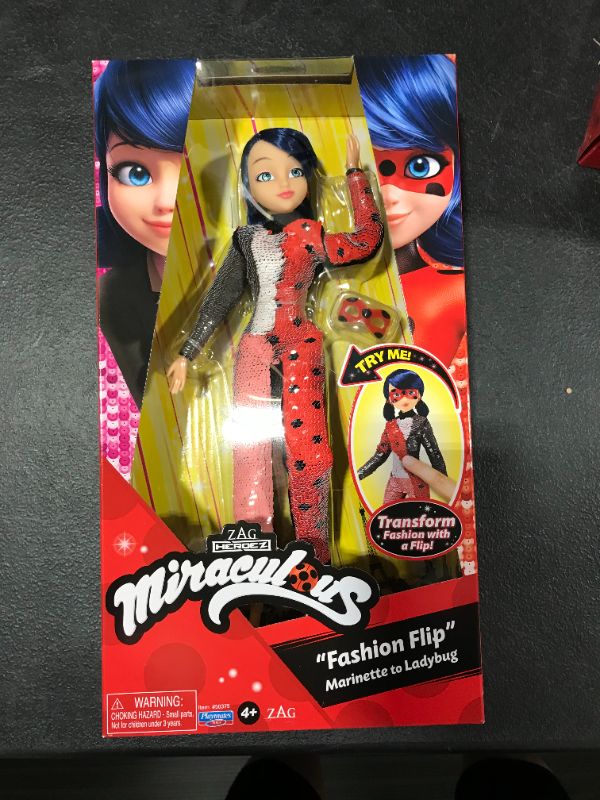 Photo 2 of Miraculous Fashion Flip Ladybug Doll Playset, 2 Pieces