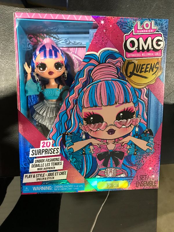 Photo 2 of LOL Surprise OMG Queens Prism Fashion Doll with 20 Surprises Including Outfit and Accessories for Fashion Toy, Girls Ages 3 and up, 10-inch doll