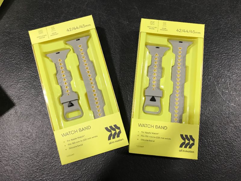 Photo 1 of All In Motion™ Apple Watch Silicone Band-Functional Gray- 2PACK