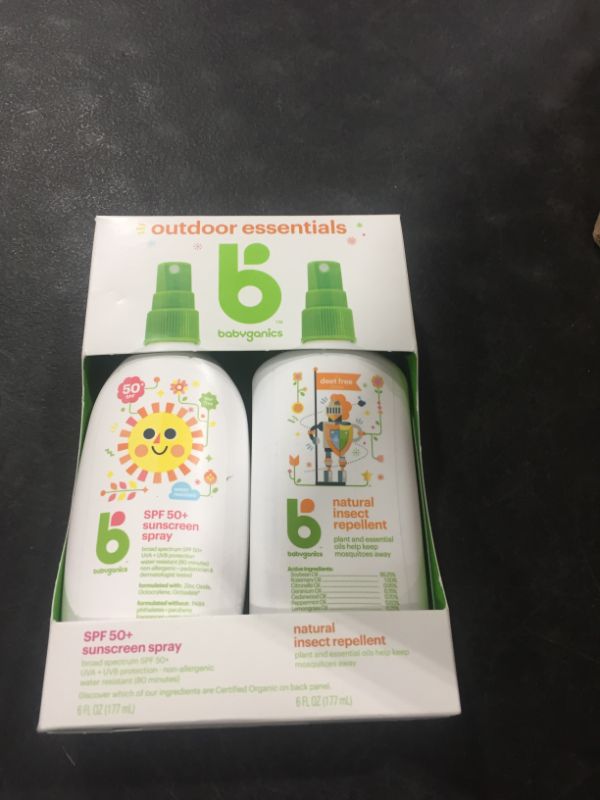 Photo 2 of Babyganics 50 SPF Baby Sunscreen Spray and Bug Spray | Octinoxate & Oxybenzone Free | DEET Free, 6oz each, Combo 2 Pack
