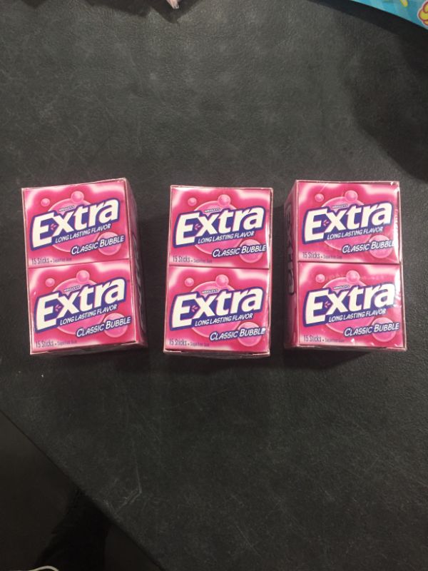 Photo 2 of 3 PACK!!! EXTRA Classic Bubble Sugar Free Chewing Gum, 15 Pieces (10 Pack)
BB MAY 12 2022