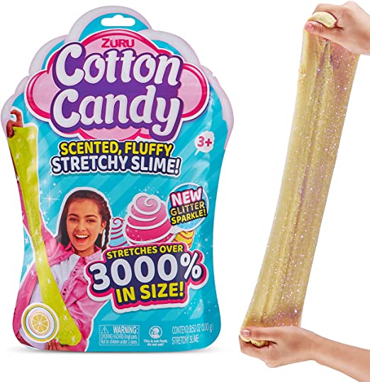 Photo 1 of Oosh Cotton Candy Slime (Yellow Lemon) by ZURU Scented Fluffy, Soft, Sparkle, and Super Stretchy Slime, Non-Stick Slimes for Kids - Yellow Lemon Scent
