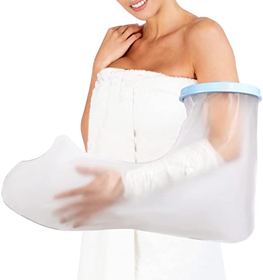 Photo 1 of Cast Cover for Shower Arm, Bukihome Waterproof Cast Wound Cover Protector,Reusable Watertight Seal Arm Cast Sleeve Bag Covers for Broken Arm, Wrist & Hand
