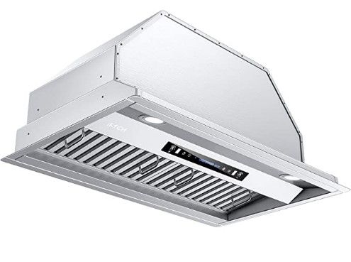 Photo 1 of IKTCH 30 inch Built-in/Insert Range Hood 900 CFM, Ducted/Ductless Convertible Duct, Stainless Steel Kitchen Vent Hood with 2 Pcs Adjustable Lights and 2 Pcs Baffle Filters with Handlebar(IKB02-30'')
