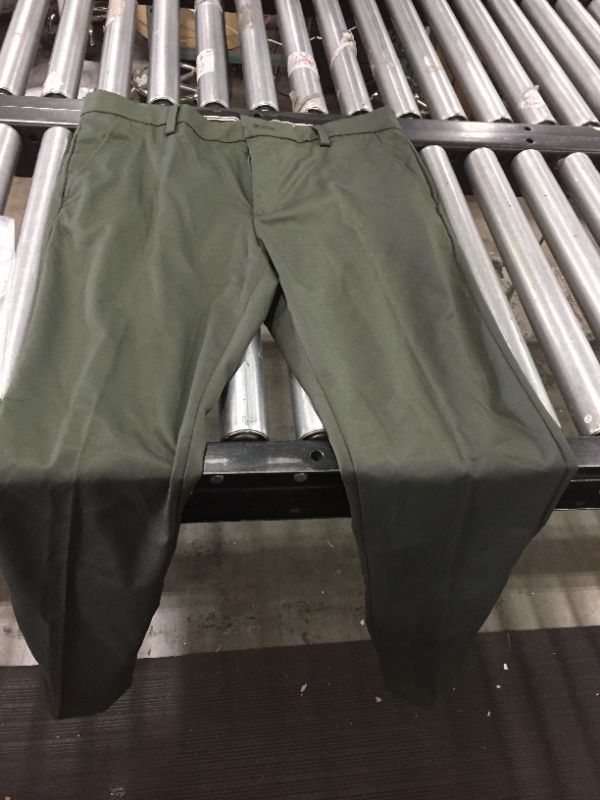 Photo 1 of amazon essentials slim green pants 35 x 34