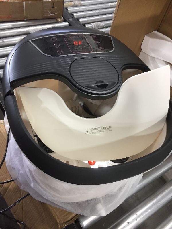 Photo 2 of Foot Spa Bath Massager with Automatic Shiatsu Massaging Rollers and Maize Roller and Heat Bubbles Multi-Mode, Auto Pedicure Stone,Temperature Control Vibration and Red Light for Home/ Office Use
