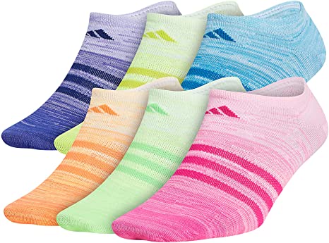 Photo 1 of adidas Girls Kids-girl's Superlite No Show Socks (6-pair)
M