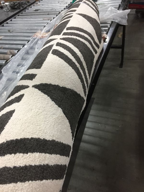 Photo 2 of 7'x10' Microplush Geo Knitted Area Rug - Project 62 , Size: 7'x10', Grey/Ivory
