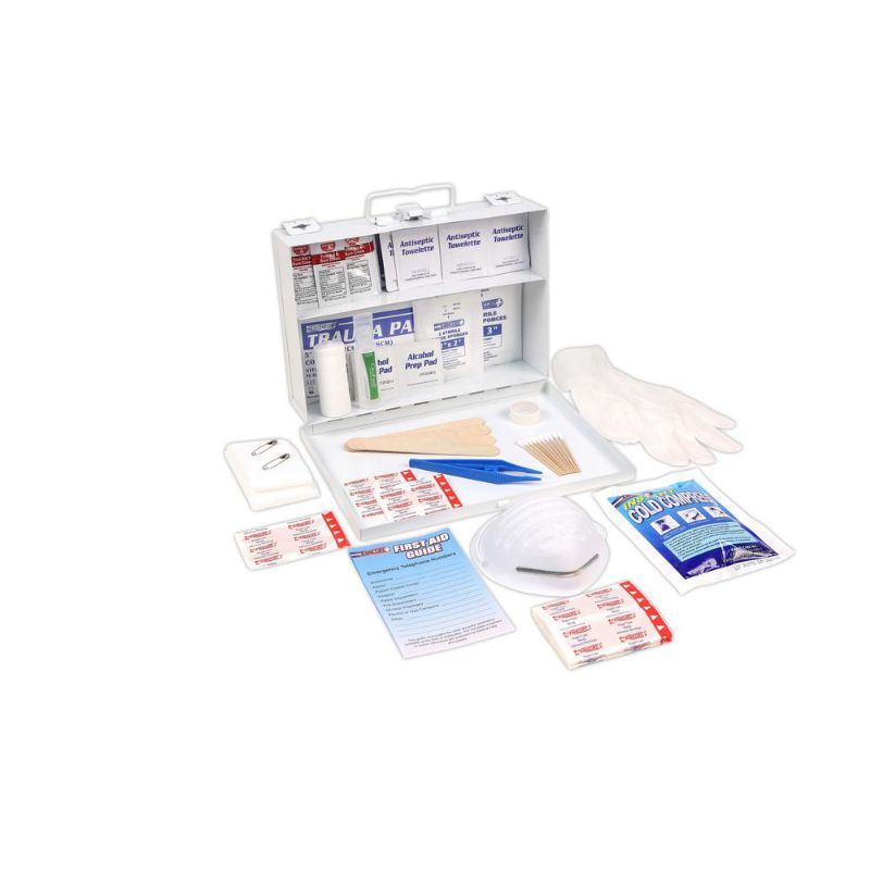 Photo 1 of 12 pack- 166-Piece 25 Person OSHA/ANSI Metal First Aid Kit