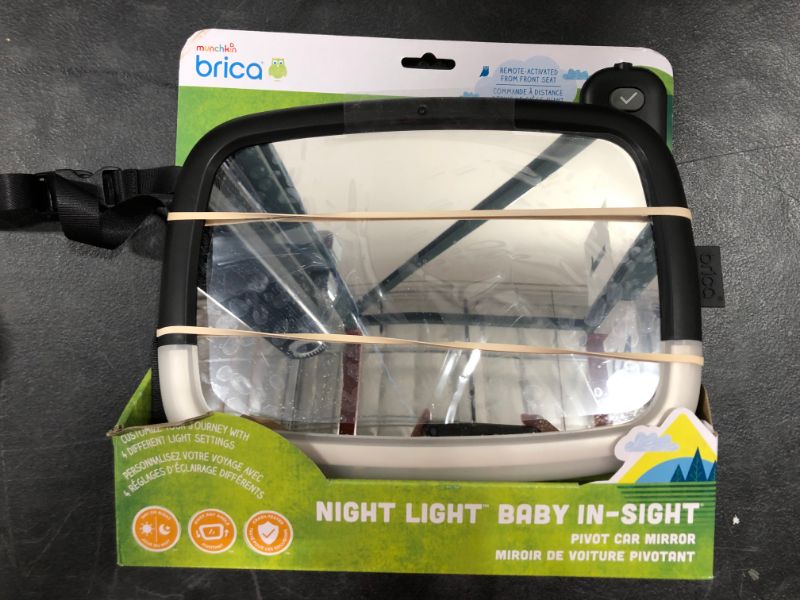 Photo 2 of Munchkin Brica Nightlight Pivot Baby in-Sight Car Mirror Black
