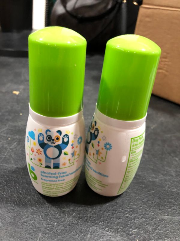 Photo 2 of 2 PACK Babyganics Alcohol-Free Foaming Hand Sanitizer on-the-Go Fragrance Free 1.69 Oz
