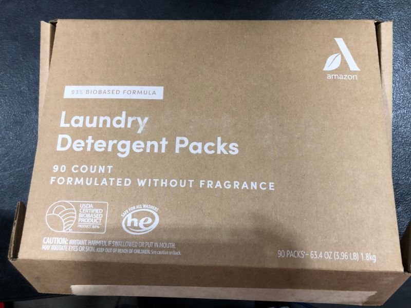 Photo 1 of amazon brand laundry detergent packs 90 count