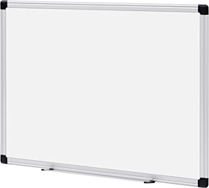 Photo 1 of Amazon Basics Magnetic Dry Erase White Board, 24 x 18-Inch Whiteboard - Silver Aluminium Frame
