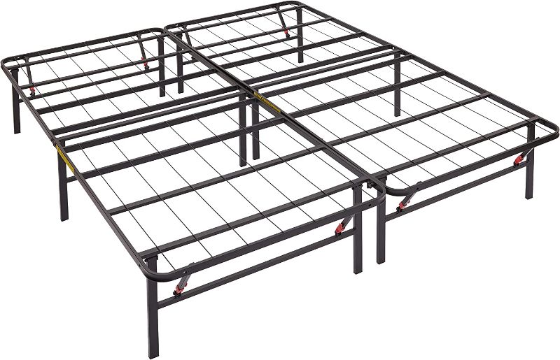 Photo 1 of Amazon Basics Foldable, 14" Metal Platform Bed Frame with Tool-Free Assembly, No Box Spring Needed - Queen
