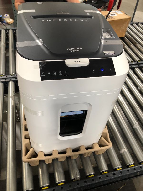 Photo 1 of Aurora Commercial Grade 200-Sheet Auto Feed High Security Micro-Cut Paper Shredder/ 60 Minutes/ Security Level P-5