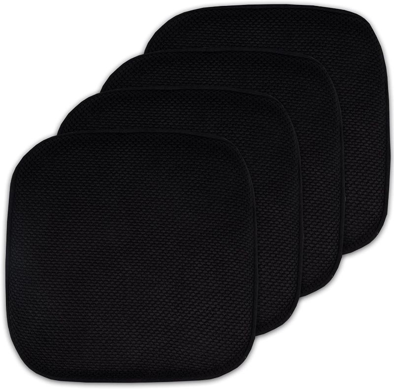 Photo 1 of 4 Pack Memory Foam Honeycomb Nonslip Back 16" x16" Chair/Seat Cushion Pad