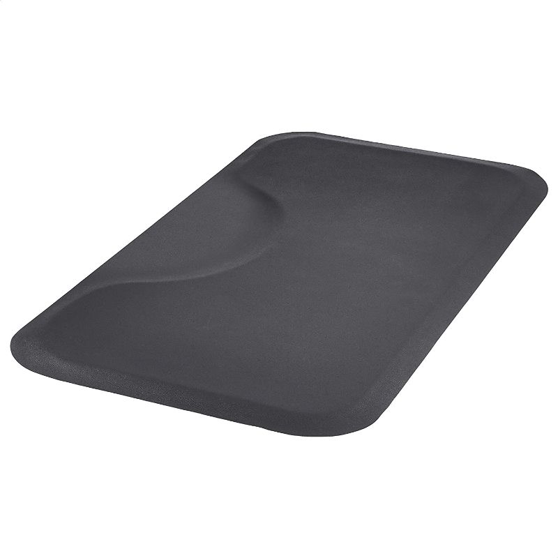 Photo 1 of Amazon Basics 3 ft. x 5 ft. Salon & Barber Shop Chair Anti-Fatigue Floor Mat - Black Rectangle - 1/2 in. Thick