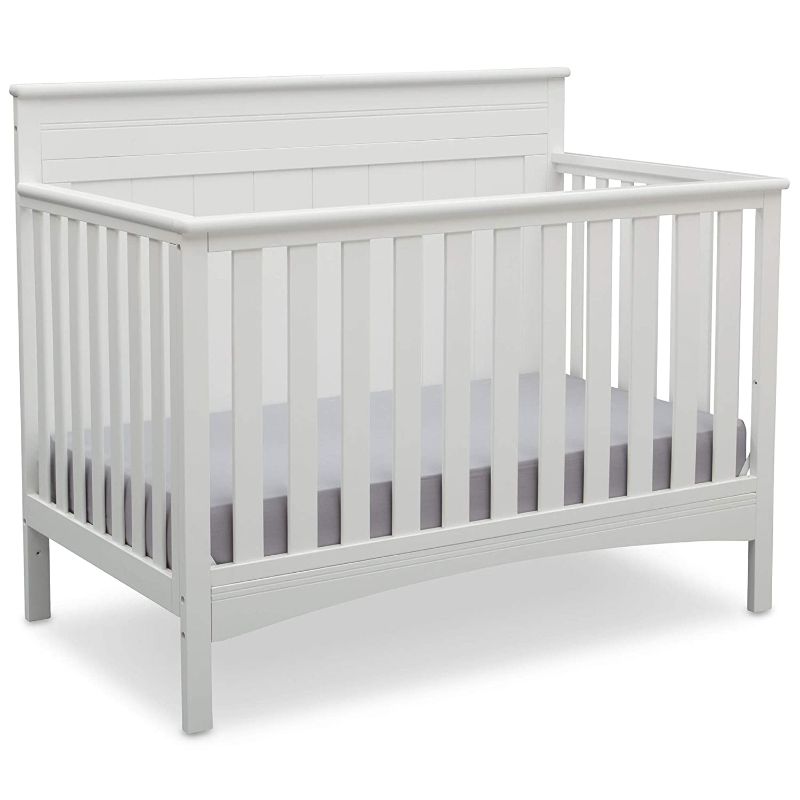 Photo 1 of Delta Children Fancy 4-in-1 Convertible Baby Crib - Greenguard Gold Certified, Bianca White