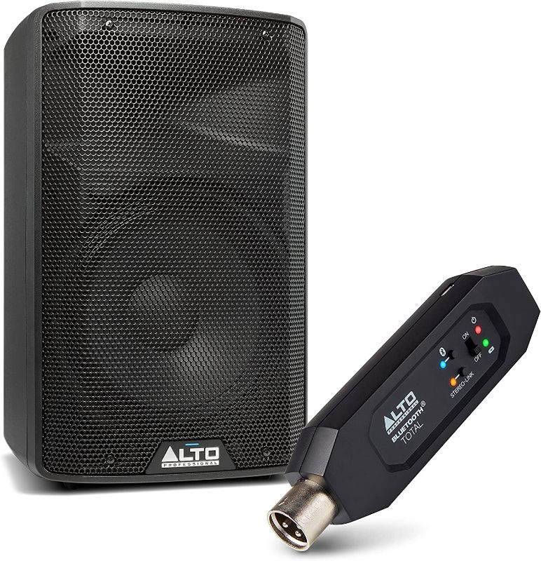 Photo 1 of Alto Professional TX310 and Bluetooth Total 2-350W 10 Inch Powered PA Speaker and XLR Rechargeable Bluetooth Receiver for Audio Mixer Setups