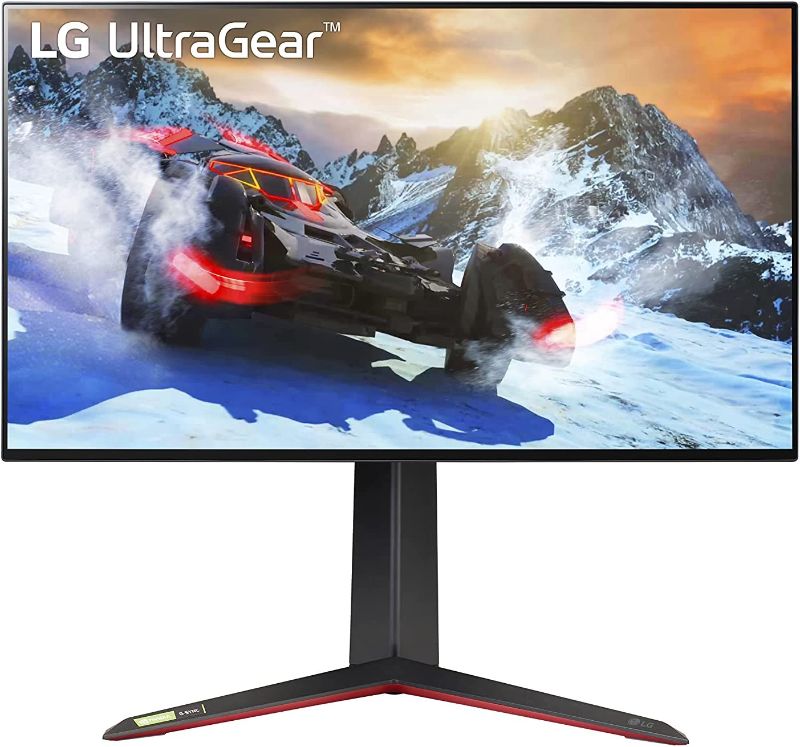 Photo 1 of LG 27GP950-B 27” Ultragear UHD (3840 x 2160) Nano IPS Gaming Monitor w/ 1ms Response Time & 144Hz Refresh Rate, NVIDIA G-SYNC Compatible with AMD FreeSync Pro, DCI-P3 98% VESA DisplayHDR 600 - Black