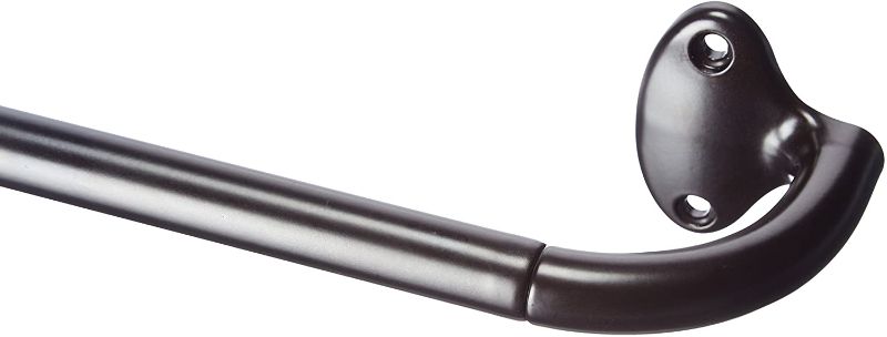 Photo 1 of Amazon Basics Room Darkening Blackout Curtain Rod - 28" to 48", Dark Bronze (Espresso)