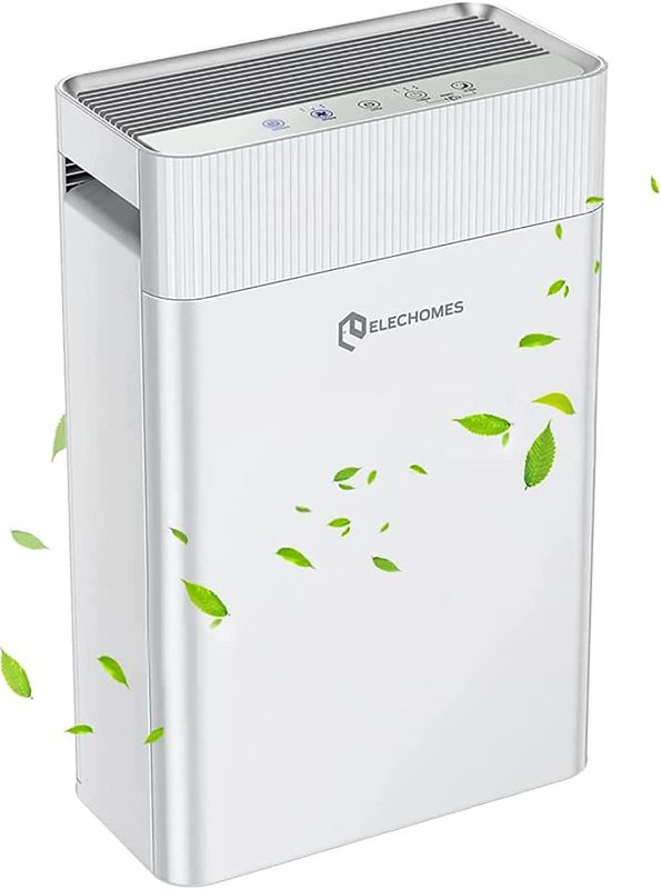 Photo 1 of Air Purifier for Home, Elechomes True HEPA Air Purifiers with Washable Filters for Large Room Up to 320 ft², Air Cleaner with Sleep Mode, KJ203F-142