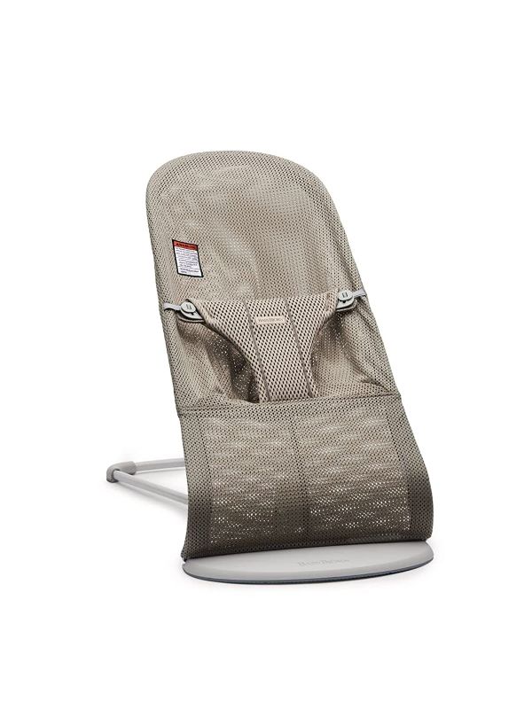 Photo 1 of BabyBjörn BABYBJÖRN Bouncer Bliss, 3D Mesh, Light Grey Frame, Grey/Beige, Gray Beige mesh (006102US)