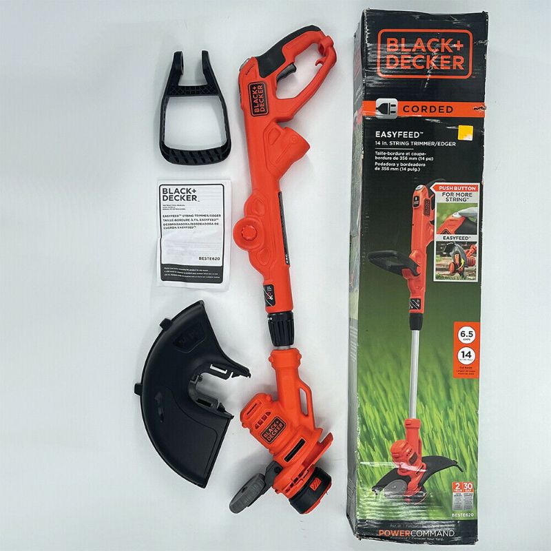 Photo 1 of BLACK+DECKER 14 in. 6.5 Amp Corded Electric String Trimmer BESTE620
