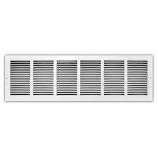 Photo 1 of 30 in. x 8 in. Steel Return Air Grille in White
