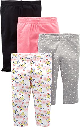 Photo 1 of Simple Joys by Carter's Baby Girls' Pant, Pack of 4 18M 