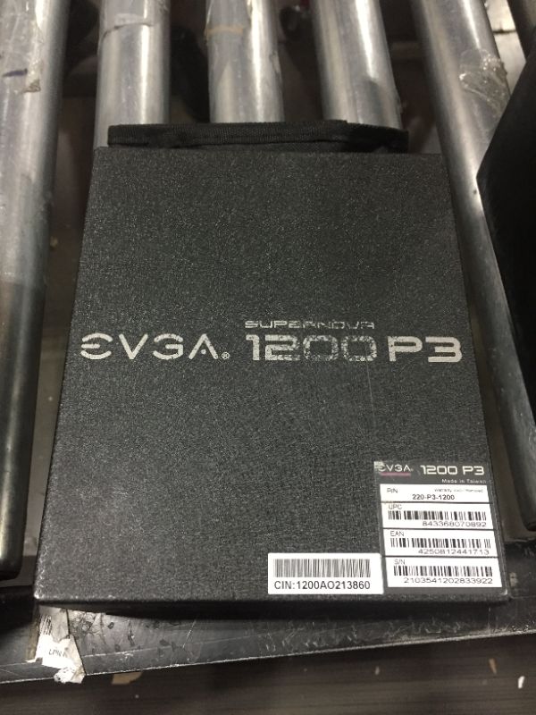 Photo 4 of FOR PARTS ONLY! EVGA Supernova 1200 P3, 80 Plus Platinum 1200W, Fully Modular, Eco Mode with FDB Fan, Includes Free Power On Self Tester, Compact 180mm Size, Power Supply 220-P3-1200-X1
