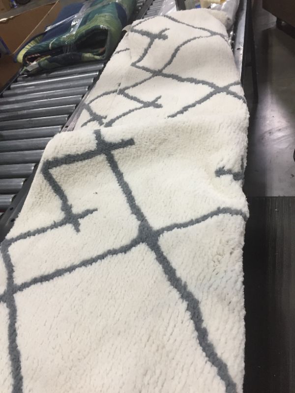 Photo 1 of 7'x10' Kenya Fleece Geometric Design Tufted Area Rug - Project 62™
